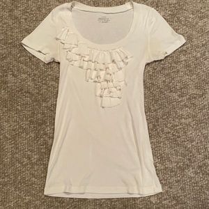 JCrew perfect for ruffle detail tee.